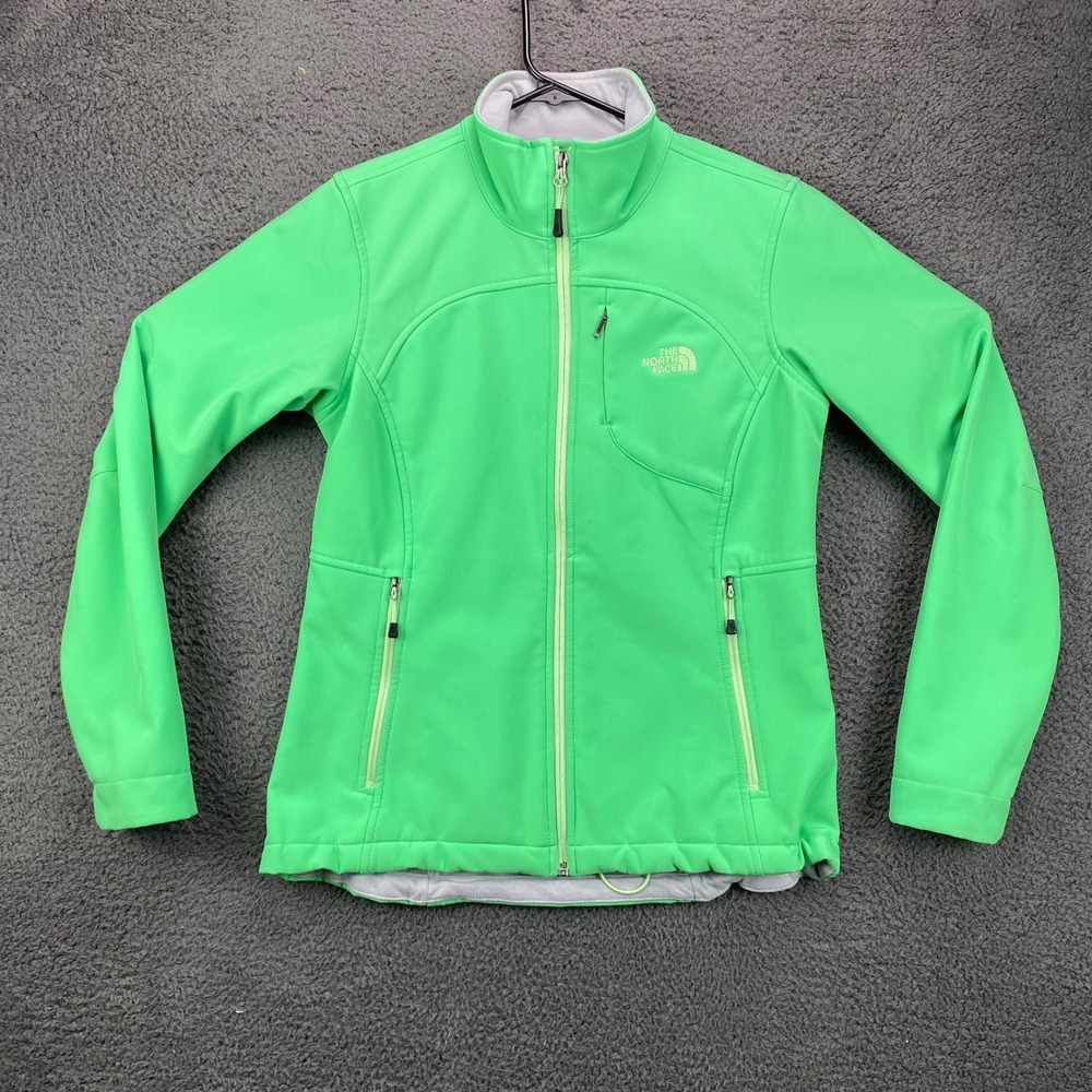 The North Face Womens Jacket Full Zip Green‎ Softshell Coat Medium M